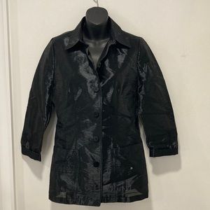 DISMERO Iridescent Black Polyester Long Sleeve Jacket Made in Italy Medi…